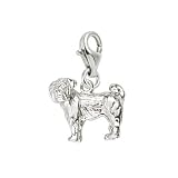 Rembrandt Charms Pug Charm with Lobster Clasp