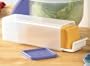 Tupperware Cheese Butter Keeper with Tray Blue Seal