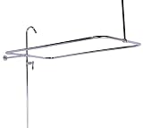Elizabethan Classics ECSE3CP End Mount Shower Riser with Enclosure, 45-Inch by 25-Inch, Chrome