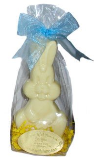 Belgian Chocolate BIG TOOTH Easter Bunny - White by A Bountiful Harvest