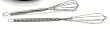 RSVP 18/10 Stainless Steel Mini Whisks Set of Two NEW