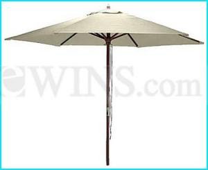 9' Outdoor Patio Market Umbrella - Natural