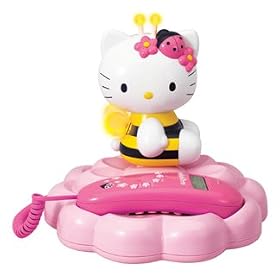 Hello Kitty Bumble Bee Corded Telephone with Caller ID   KT2011