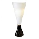 Vivia Table Lamp Glass Color: Satin Amber, Finish: Polished Gold Ring