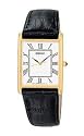 Seiko Men's Dress Black Leather Strap Watch #SNF672