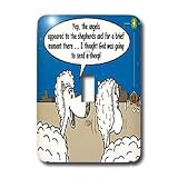 Rich Diesslins Funny Christmas Cartoons - Sheep Discuss Christmas - Light Switch Covers - single toggle switch