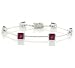 Jewelry : 6 Carat Created Ruby & Sterling Silver Bracelet