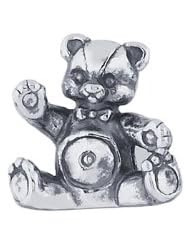 Frolic Sterling Silver Teddy Bear Slider Charm