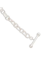 CleverSilvers 7.5 Inch Link Toggle Bracelet