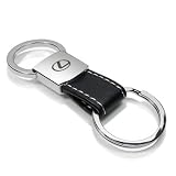 Lexus Black Leather Loop Veneto Key Chain, Official Licensed