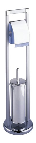 Wenko 16689100 Arktika Stand WC-Garnitur Novara - &oslash; 19 x 75 cm, Alu Finish Preisvergleich