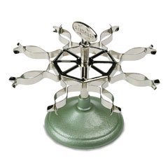 Cosco 086102 Revolving caster stamp rack with spring clips, 8-stamp capacity, chrome