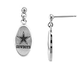 Stainless Steel NFL Football CZ Dallas Cowboys Logo Earrings