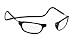 Clic Magnetic Reading Glasses Black-Long