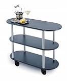 Geneva 36200 Oval 3-Shelf Open Service Cart
