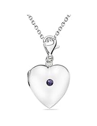 0.08 Cts Amethyst Multi-Purpose Heart Charm Locket Pendant in Silver