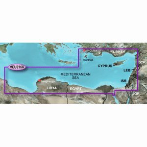 BlueChart VEU016R g2 Vision Mediterranean Southeast Digital Map