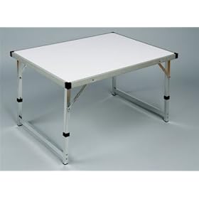 Camping Caravanning 60 x 90cm Aluminium folding Table with lightweight top Adjustable Legs.