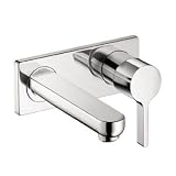 Hansgrohe 31163001 Chrome Metris S Metris S Bathroom Faucet Wall Mounted with Metal Lever Handle Les