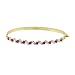 18k Gold Plated Sterling Silver Ruby with Diamond-Accent "S" Bar Flex Bangle Bracelet