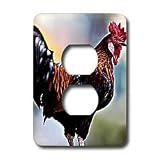 Farm Animals - Rooster - Light Switch Covers - 2 plug outlet cover
