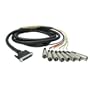 HOSA DIGITAL MULTI-TRACK SNAKES COMPATIBLE WITH TASCAM DA-88 AND FOSTEX RD-8; 8 XLR (M) TO 25-PIN 7m (23.1 ft.)