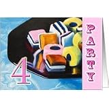 4th Birthday Party Invitation for girl Card