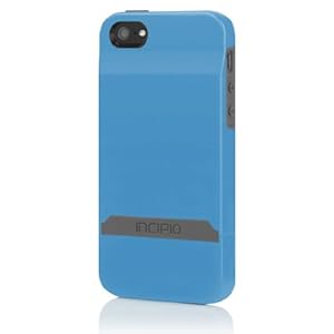Incipio STASHBACK Case for iPhone 5S - Retail Packaging - Blue/Gray