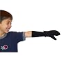 SnowStoppers STAY-ON Large Black Nylon Mittens, Ages 5-8