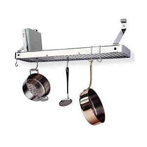 Enclume® Deep Bookshelf Rack Pot Rack Chrome