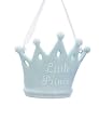 Porcelain Blue Little Prince Crown Baby Ornament