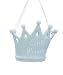 Porcelain Blue Little Prince Crown Baby Ornament