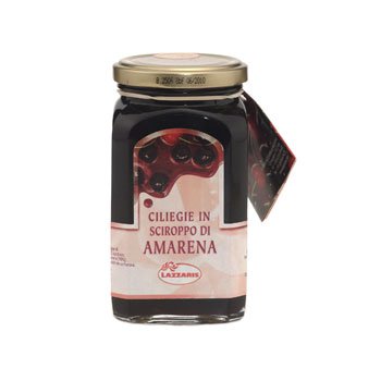 Black Cherries in Syrup - 17 oz 480 gr by Lazzaris, Italy. by Apilcina