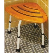 Teak Corner Shower Seat / Bath Stool/Tub Chair