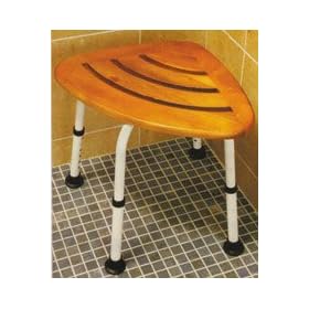 Teak Corner Shower Seat / Bath Stool/Tub Chair