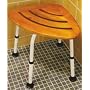 Teak Corner Shower Seat / Bath Stool/Tub Chair