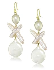 Gabrielle Sanchez Freshwater Pearl 3-Tier Earrings