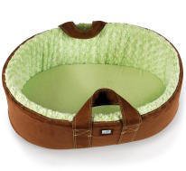 Buy Low Price Cozy Lalapanzi Travel Baby Bed – Chocolate and Green Chenille chenille 3