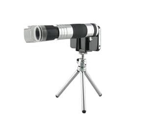 16x Manual Focus Telescope + 220x Microscope Phone Aluminum Camera Lens with Tripod for Iphone 4 4s