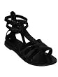 GLAM SOULS Gladiator Flat Sandal in Black
