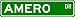 AMERO Street Sign ~ Personalized Family Lastname Sign ~ Gameroom, Basement, Garage Sign ** ALUMINUM