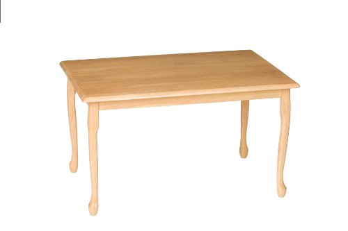 Gift Mark Queen Anne Rectangle Children Table, Natural