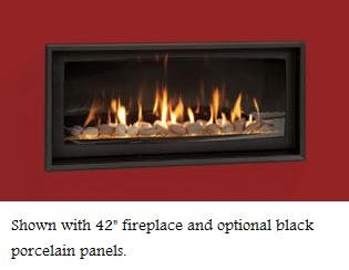 Majestic WDV600TKB Inside Fit Trim Kit for Echelon Series Direct Vent Fireplace, Textured Black