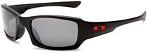 Hot Sale Ducati Oakley Men's Fives Squared Rectangular Sunglasses,Matte Black Frame/Black Iridium Lens,one size