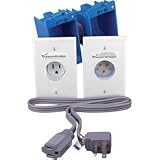 BES POWER BRIDGE WHITE RECESSED OUTLET SNGL