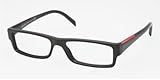 PRADA VPS 01A Eyeglasses VPS01A Satin Black 1BO-1O1 Optical Frames