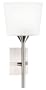 Eglo 82004A Cello 1 Light Wall Light Fixture, Nickel/Frosted Opal
