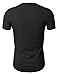 Doublju Mens Henley T-shirts with Short Sleeve CHARCOAL (US-M)