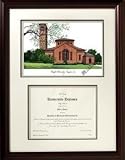 Hampton University Graduate Framed Lithograph w/ Diploma Opening