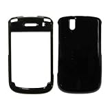 Black Snap-On Cover Hard Case Cell Phone Protector (No Belt Clip Hole) for Blackberry Tour 9630 [Accessory Export Packaging]